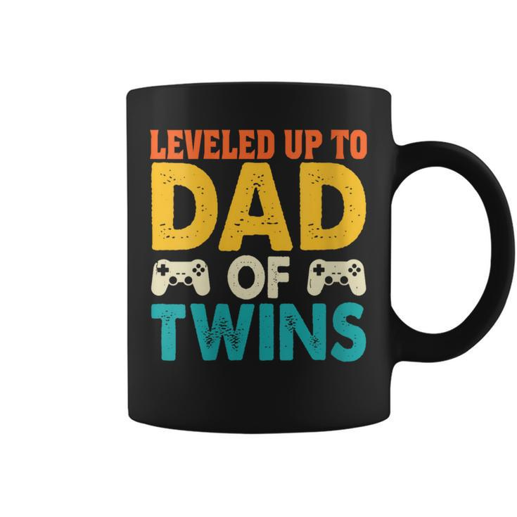 Leveled Up To Dad Of Twins Gaming Fathers Day Coffee Mug