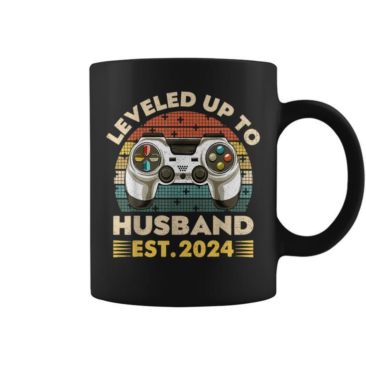 I Leveled Up To Husband Est 2024 Promoted To Hubby Groom Coffee Mug