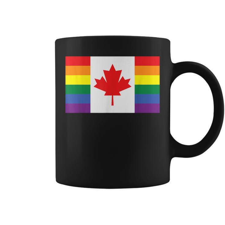 Lgbt Gay Pride Rainbow Canadian Flag Coffee Mug
