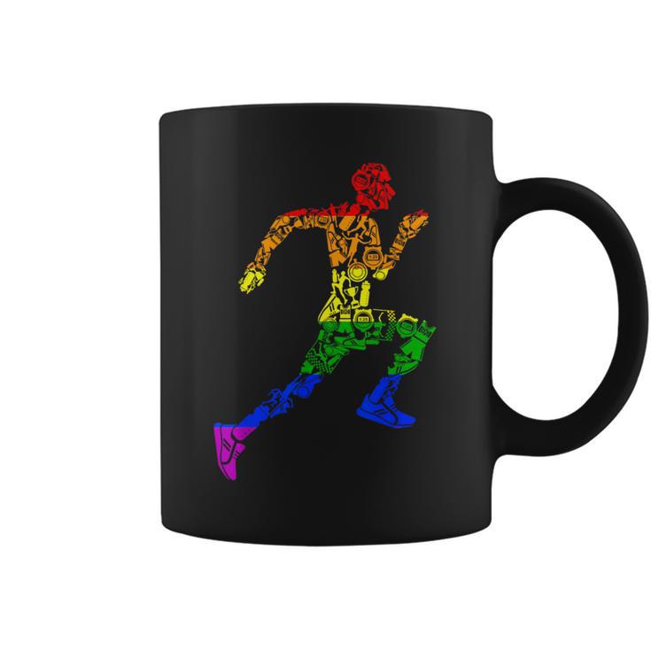 Lgbt Gay Pride Rainbow Flag Running Gear Runner Coffee Mug