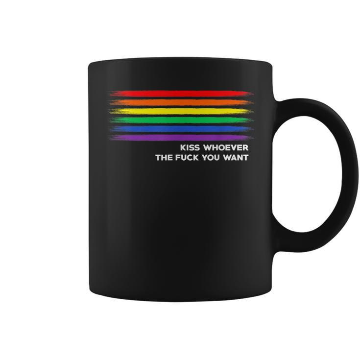 Lgbt Pride Kiss Whoever The F Ck You Want Lgbt Coffee Mug
