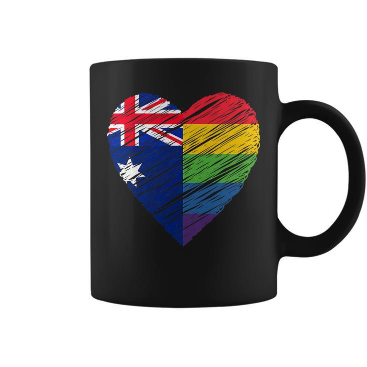 Lgbtq Australia Gay Pride Heart For Gay Lesbian Love Lgbt Coffee Mug