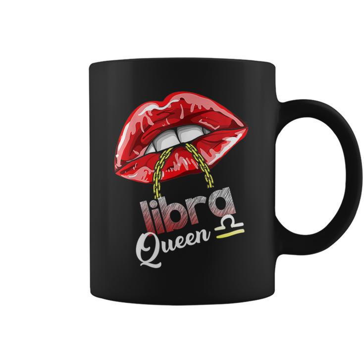 Libra Queen September October Birthday Sexy Lip Girl Women Coffee Mug