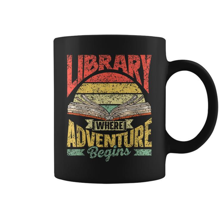 Library Where Adventure Begins Books Librarian Library Coffee Mug