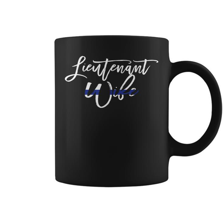 Lieutenant Wife Thin Blue Line Law Enforcement Coffee Mug
