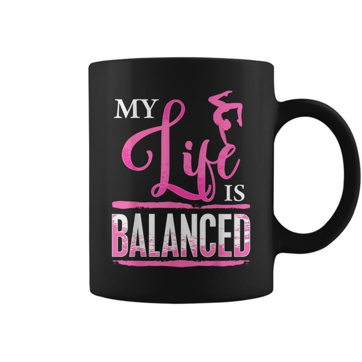 My Life Is Balanced Zen Yogi Loves Yoga Handstand Namaste Coffee Mug