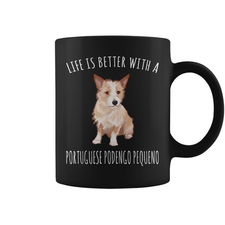 Life Is Better With A Portuguese Podengo Pequeno Dog Lover Coffee Mug