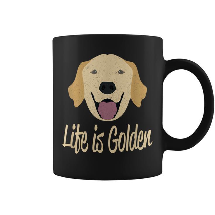 Life Is Golden Retriever Dog Coffee Mug