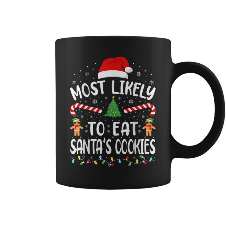 Most Likely To Eat Santa's Cookies Family Joke Christmas Coffee Mug