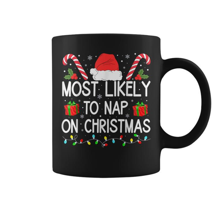 Most Likely To Take A Nap On Christmas Matching Coffee Mug