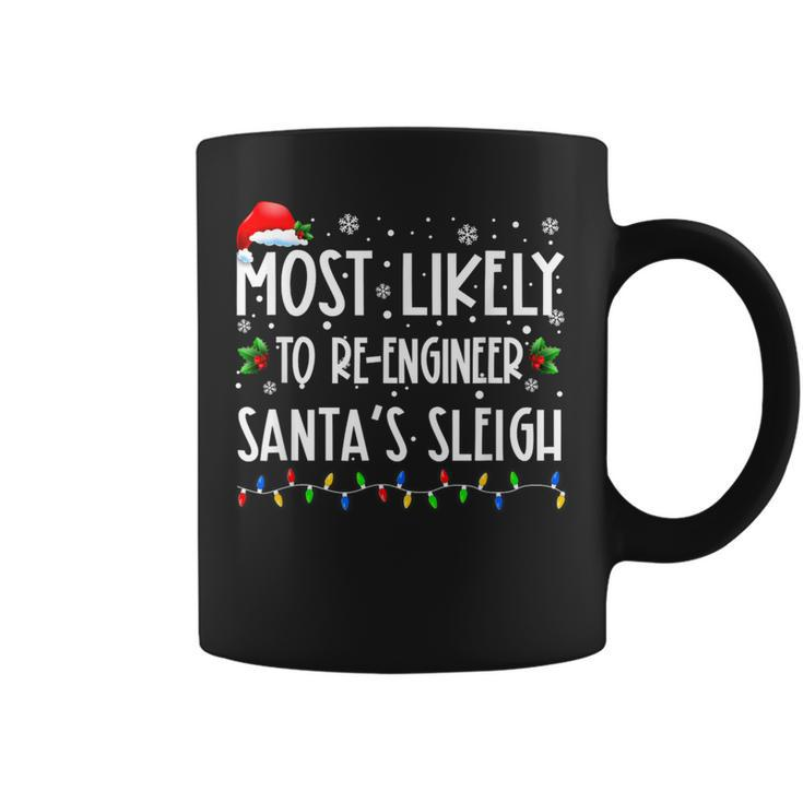 Most Likely To Re Engineer Santas Sleigh Christmas Santa Coffee Mug