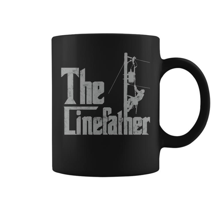 The Linefather Father’S Day Lineman Father Coffee Mug