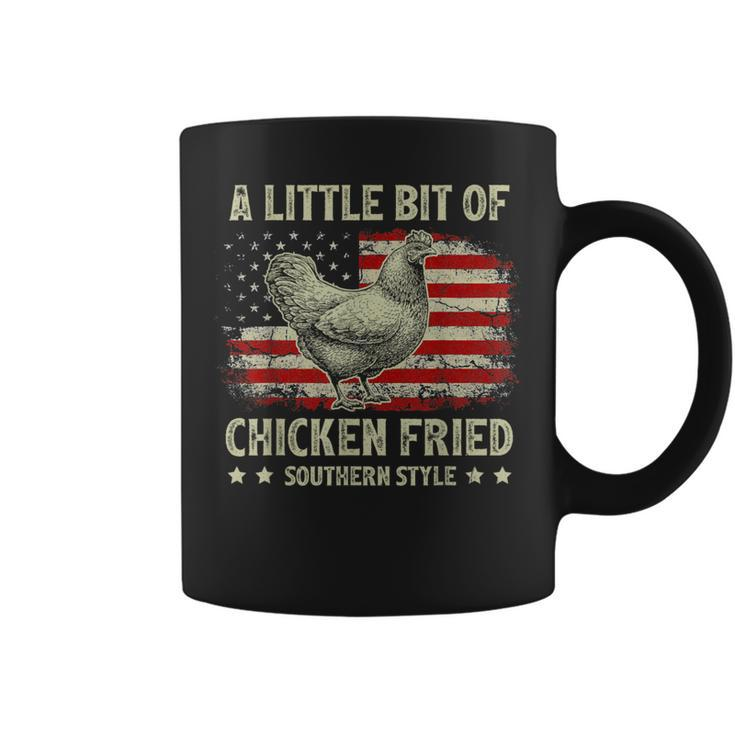 A Little Bit Of Chicken Fried Southern Style Usa Flag Coffee Mug
