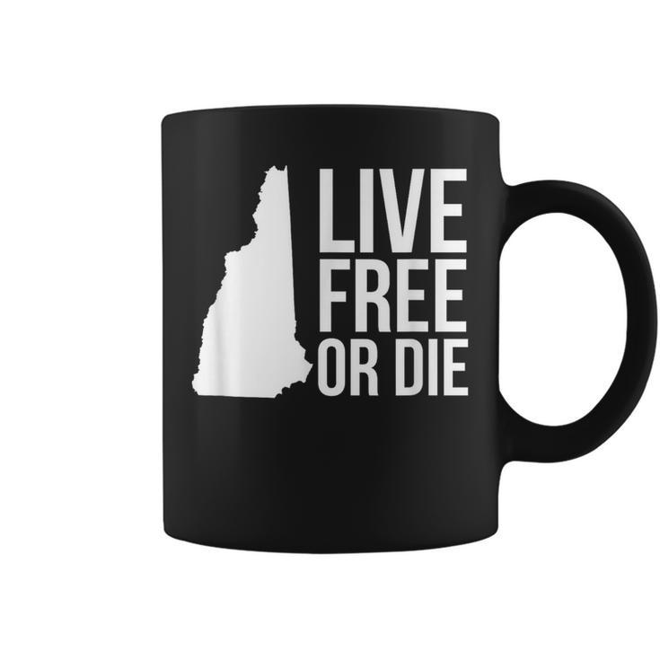 Live Free Or Die Nh Motto New Hampshire Map Coffee Mug