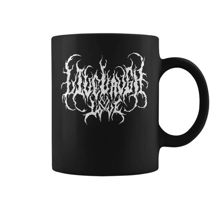 Live Life Laugh Love Death Metal Style Coffee Mug