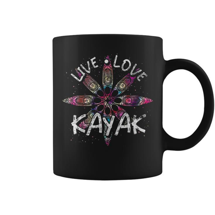 Live Love Kayak Canoe Paddling Kayaker Sport Kayaking Coffee Mug