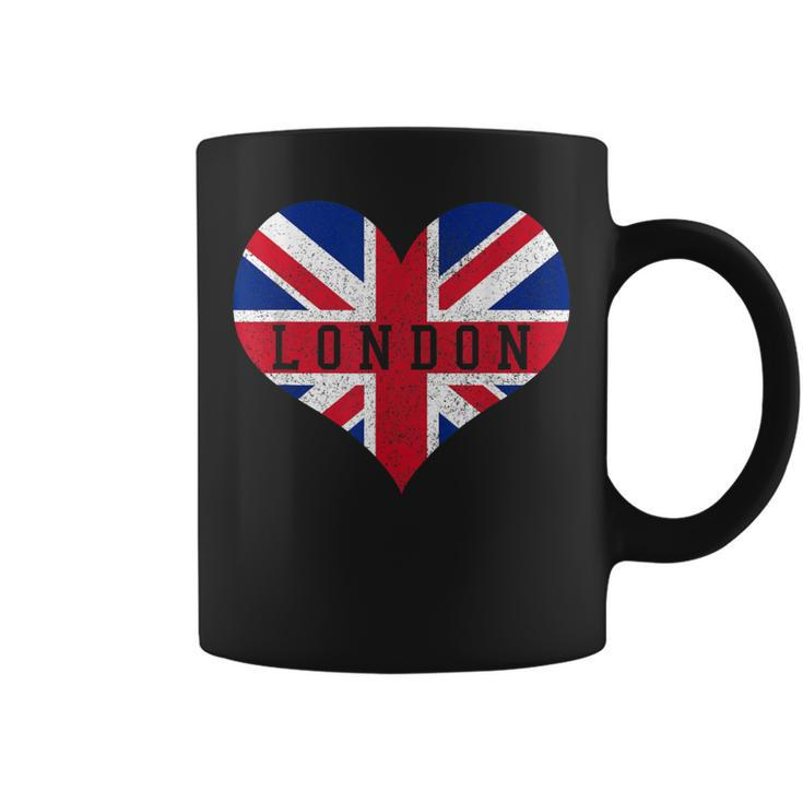 London Heart Flag Union Jack Uk England Souvenir Coffee Mug