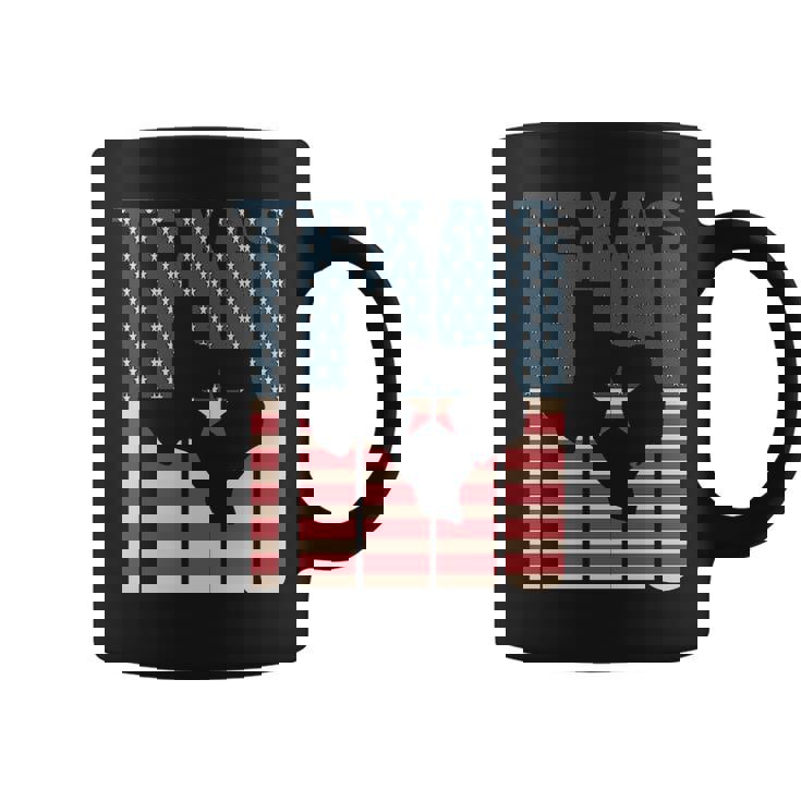 Lone Star Texas American Flag Coffee Mug