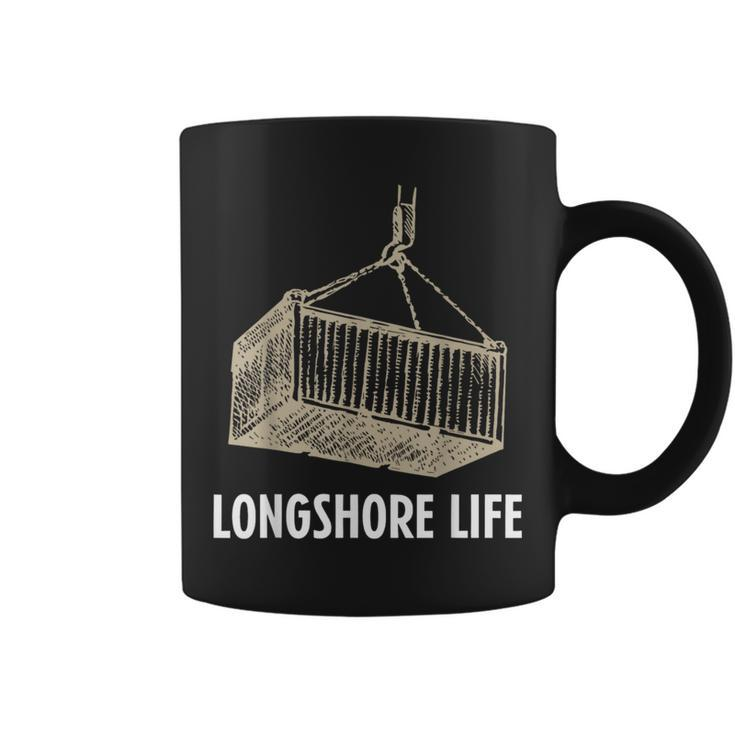 Longshore Life Cranes Containers Coffee Mug