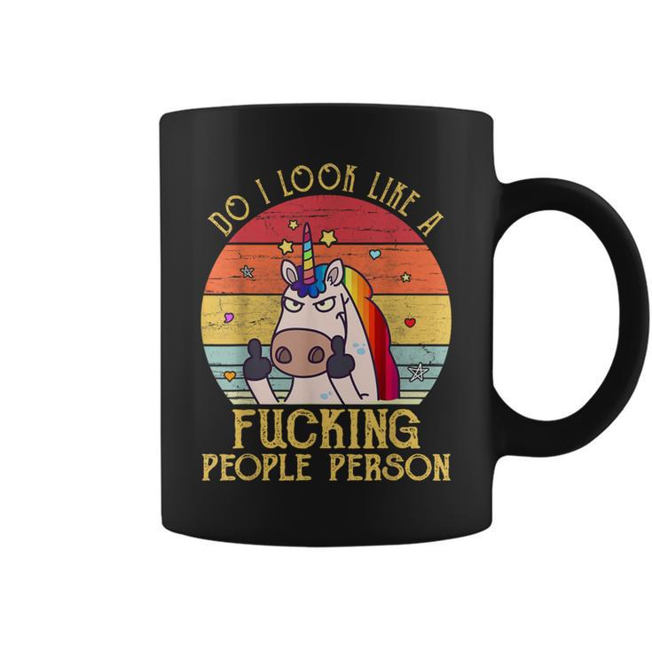 Do I Look Like A Fucking People Person Unicorn Vintage Coffee Mug