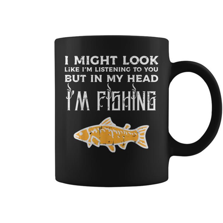 Might Look Like Listening Fishing Angler Kid Coffee Mug