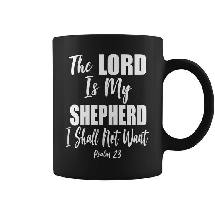 The Lord Is My Shepherd Psalm 23 Christian Bible Verse Coffee Mug