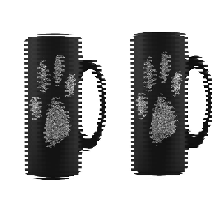 Los Amantes De Los Perros Camisa De Manga Larga Es Hombres Huella Perro Mamá Taza de café