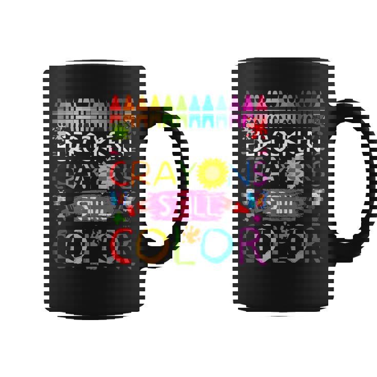 Los Crayones Rotos Aún Colorean La Conciencia Sobre La Salud Mental Taza de café
