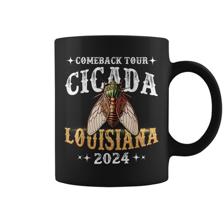Louisiana 2024 Cicada Comeback Tour Vintage Bug & Women Coffee Mug