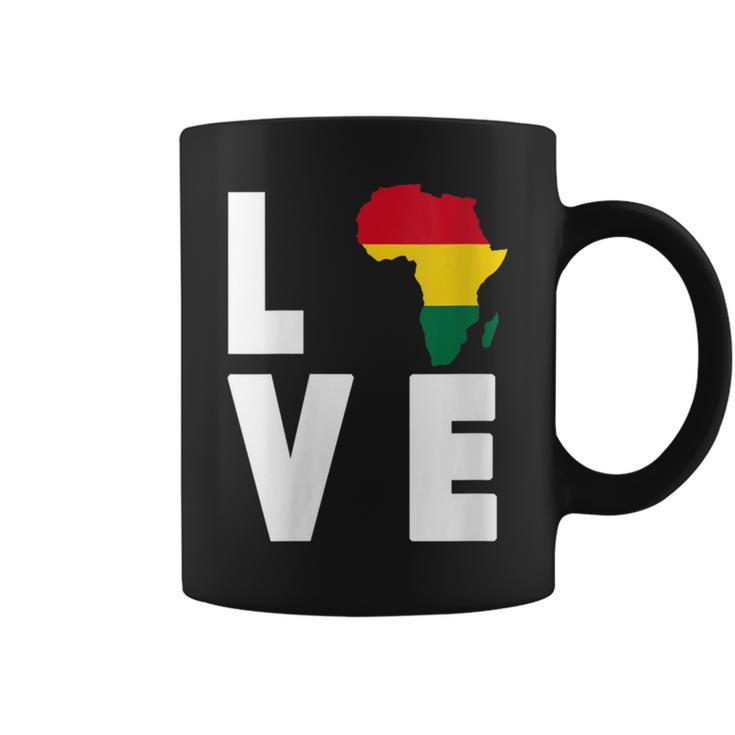 Love Africa Map Afrikan Pride African Diaspora Ancestry Ryg Coffee Mug