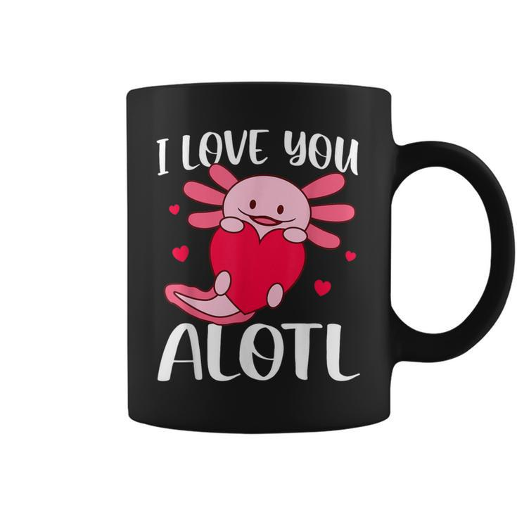 I Love You Alotl Heart Valentines Day Axolotl Girls Coffee Mug
