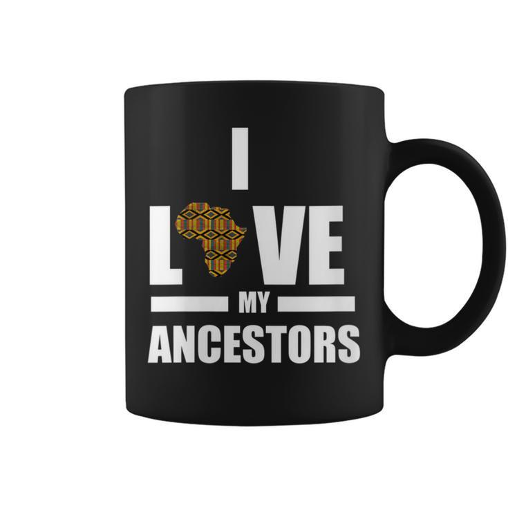 I Love My Ancestors Kente Pattern African Style Coffee Mug