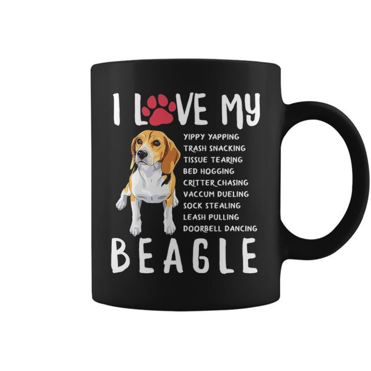 I Love My Beagle  Beagle Lover Gif Coffee Mug