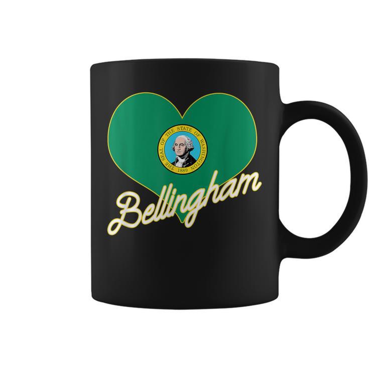 I Love Bellingham Washington Heart State Flag Hometown Pride Coffee Mug