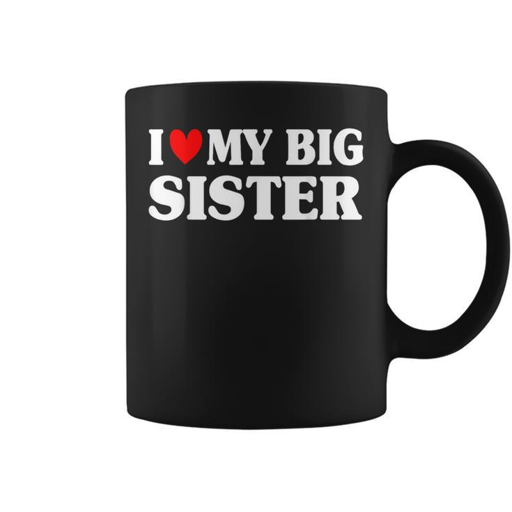 I Love My Big Sis I Heart Older Sister Coffee Mug