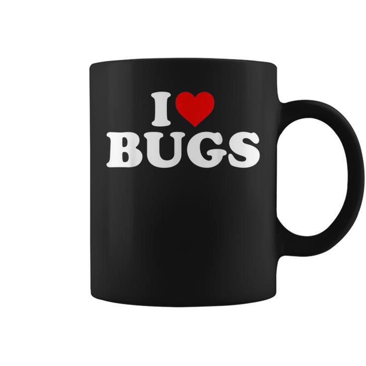 I Love Bugs Heart Coffee Mug