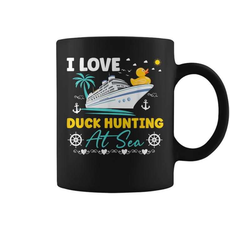 I Love Duck Hunting At Sea Cruise Ship Rubber Duck Coffee Mug