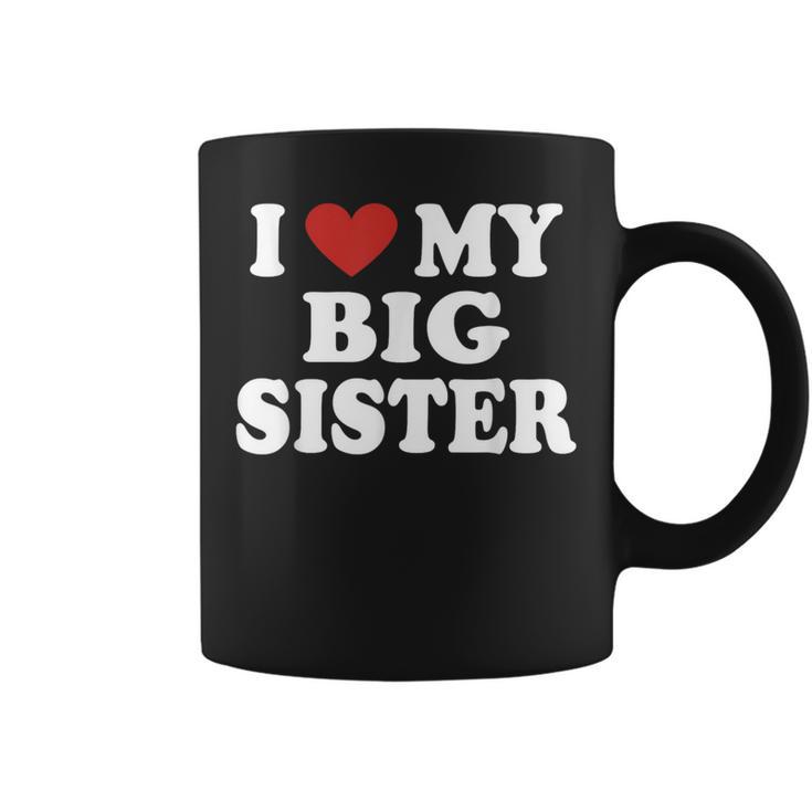 I Love Heart My Big Sister Red Heart Valentine's Day Coffee Mug