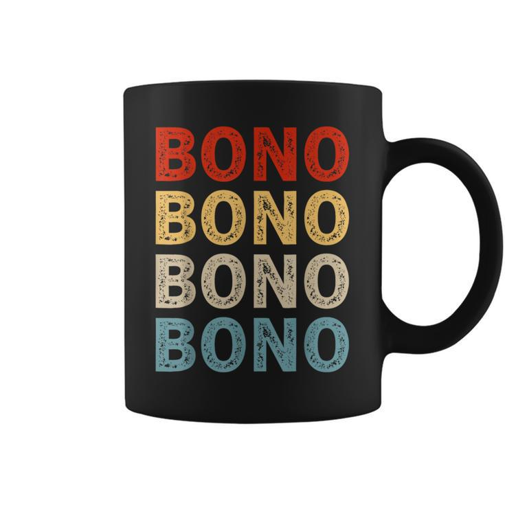 Love Heart Bono Grunge Vintage Style Black Bono Coffee Mug