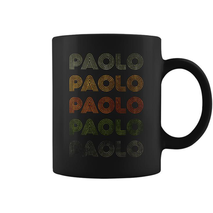 Love Heart Paolo Grunge Vintage Style Black Paolo Coffee Mug