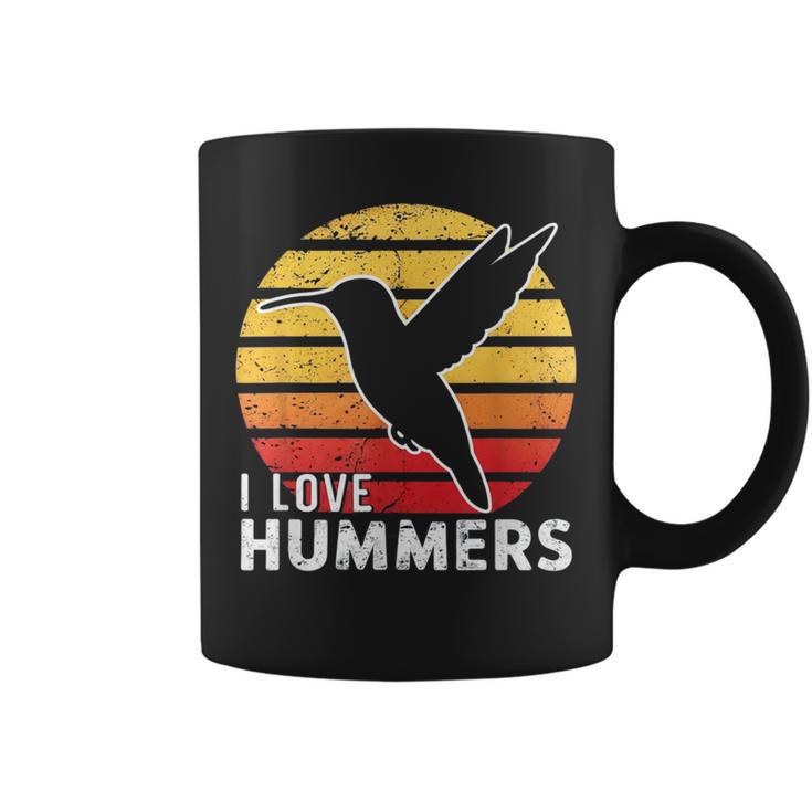 I Love Hummers Bird Vintage Sunset Colibri Coffee Mug