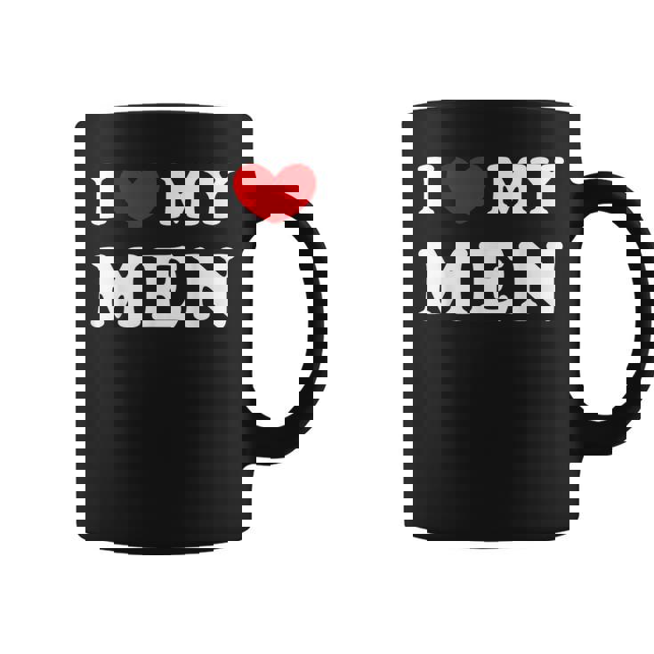 I Love My J'aime Mes Men Tasse