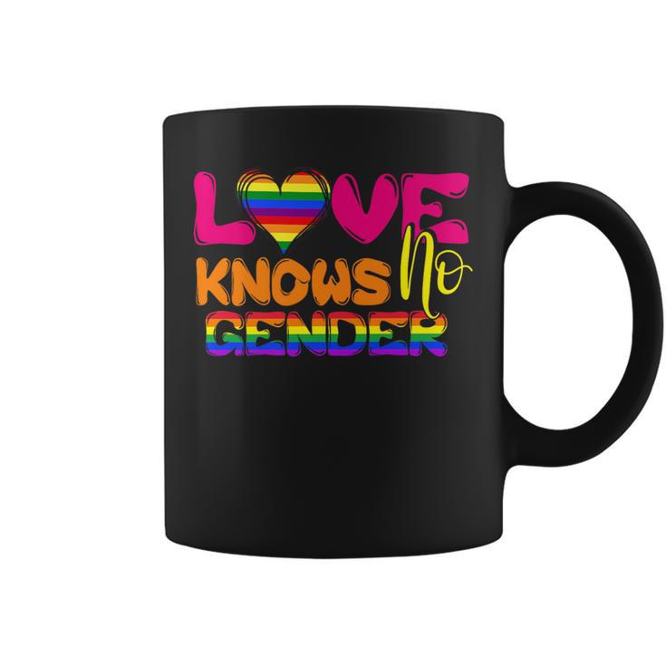 Love Knows No Gender Lgbtq Equality Gay Lesbian Pride Coffee Mug