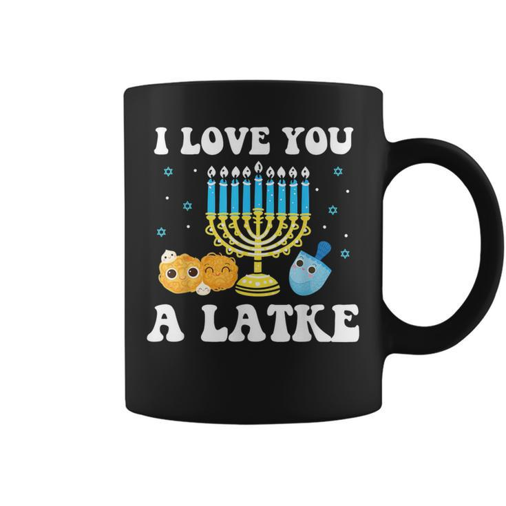 I Love You A Latke Happy Hanukkah Chanukah Pajamas Jewish Coffee Mug