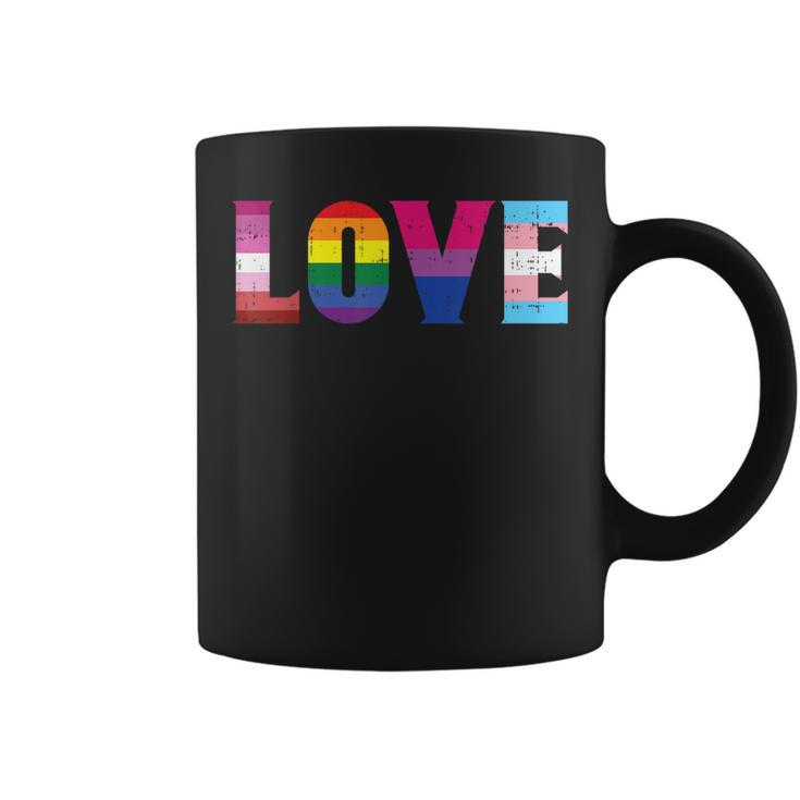 Love Lgbt Pride Ally Lesbian Gay Bisexual Transgender Ally Coffee Mug