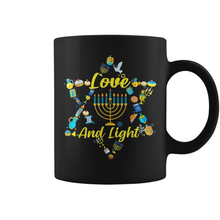 Love And Light Hanukkah Jew Menorah Jewish Chanukah Coffee Mug