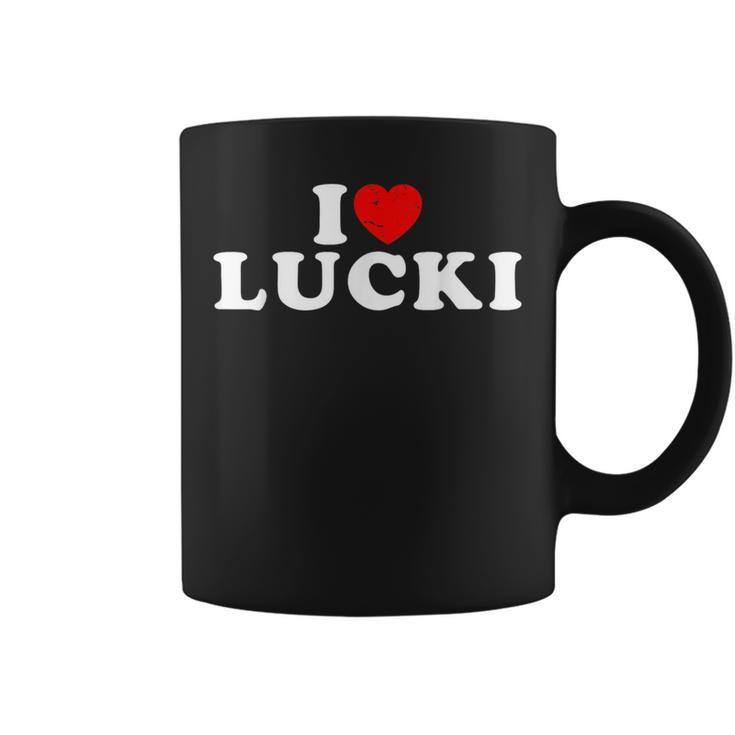 I Love Lucki I Heart Lucki Red Heart Coffee Mug