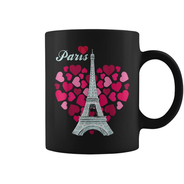 Love Paris Heart Eiffel Tower Souvenir France French Love Coffee Mug