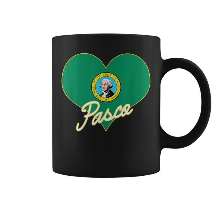 I Love Pasco Washington Heart State Flag Hometown Pride Coffee Mug