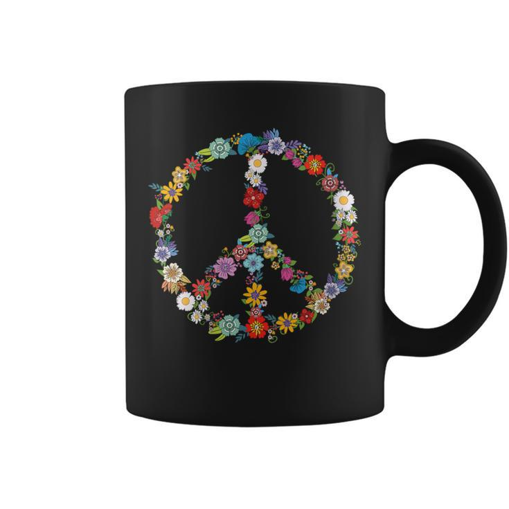Love And Peace Flower Hippie Lover Beautiful Cute Coffee Mug